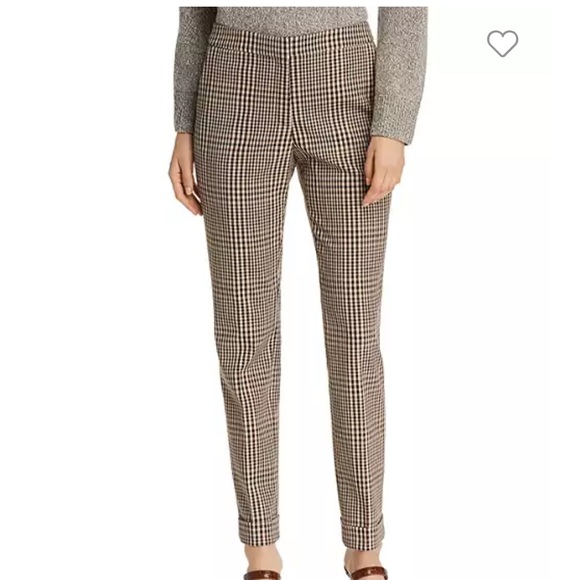 Lafayette 148 New York
Clinton Plaid Cuffed Pants size 8 black and white checker - Picture 6 of 7